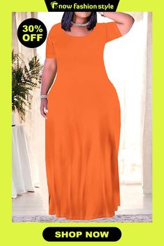 O Neck Short Sleeve Pocket Loose Floor Length Plus Size Maxi T-Shirt Dresses Plus Size Maxi, Shirt Dresses, Wholesale Fashion, T Shirt Dress, Plus Size Dresses, Dresses Online, Floor Length, Dresser, Plus Size