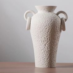 Greek styled amphora vintage ceramic vase Tall Ceramic Vase, Artistic Decor, Ceramics Pottery Vase, Handmade Ceramic Vase, White Ceramic Vase, Handmade Ceramics Vase, White Ceramic Vases, Holding Flowers, Retro Theme