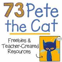 the book cover for 73 pete the cat