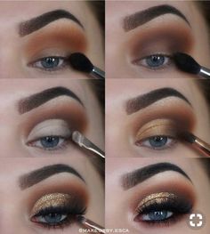 Brown Eye Makeup, Brown Eye Makeup Tutorial, Easy Eye Makeup Tutorial, Eyeshadow Step By Step, Beginner Eyeshadow, Makeup Sephora, Makeup Tip, Makeup Tutorial Step By Step