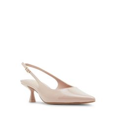 Madden Girl's Valeriee is the perfect slingback pump. Valeriee has a slim strap and low kitten heel that offers a chic look. Size: 8.  Color: Beige.  Gender: female.  Age Group: adult. Feminine Spring Slingback Pumps, Beige Feminine Slingback Pumps For Spring, Feminine Slingback Pumps For Office In Spring, Feminine Slingback Pumps For Spring Office Wear, Feminine Fitted Slingback Pumps For Spring, Feminine Spring Slingback Pumps With 4-inch Heel, Feminine Beige Slingback Pumps For Formal, Feminine Beige Slingback Pumps For Formal Occasions, Feminine Fitted High Heel Slingback Pumps