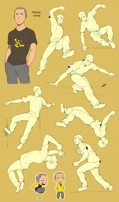 an image of various poses for the character