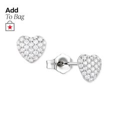 in stock Macy's Cubic Zirconia Diamond Earrings For Anniversary, Macy's Brilliant Cut Earrings Gift, Classic Heart-shaped Diamond Earrings With Vvs Clarity, Classic White Diamond Earrings For Valentine's Day, Heart-shaped Diamond Earrings With Vvs Clarity, White Gold Diamond Earrings For Valentine's Day, Classic White Heart Shaped Diamond Earrings, Classic White Heart-shaped Diamond Earrings, Macy's White Gold Heart Cut Jewelry