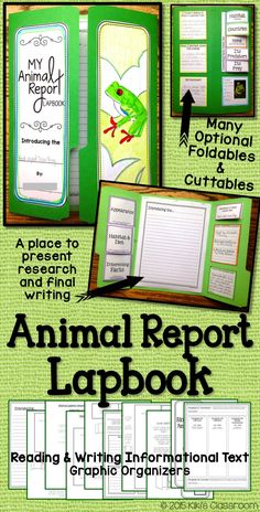 an animal report and lapbook is shown