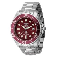 Invicta Pro Diver Men's Watch (Mod: 45814) | Invicta Watches Red Automatic Watch With Round Dial, Red Automatic Watches With Round Dial, Red Chronograph Watch With Metal Dial, Red Automatic Chronograph Watch With Round Dial, Red Modern Chronograph Watch With Metal Dial, Red Analog Display Watches, Modern Red Watches With Metal Dial, Invicta Pro Diver, Mens Invicta Watches