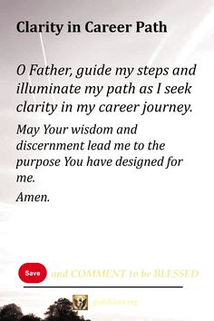 Clarity in Career Path Prayer For Your Son, Prayer For You