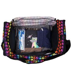 Make packing for sleepovers, sports practice, and trips to grandma's a breeze with the Wildkin Weekender Duffel Bag! Wildkin's Weekender Duffel Bag is sized to fit in an overhead bin when used as a carry-on, so your child will never have to travel without it! Its roomy interior means your child can pack more than just the bare necessities. Use the spacious front pocket and two side pockets to conveniently store and access those items theyll need in a flash. Whether they're packing cleats and sna Multicolor Rectangular Travel Bag For Outdoor Activities, Multicolor Travel Bag With Luggage Sleeve For Overnight Trips, Multicolor Functional Duffle Bag For Overnight Trips, Functional Multicolor Luggage For Overnight Trips, Multicolor Functional Travel Bag For Weekend Trips, Functional Multicolor Travel Bag For Weekend Trips, Functional Multicolor Bags For Weekend Trips, Multicolor Large Capacity Weekender Bag For Overnight Trips, Multicolor Large Capacity Luggage For Trips