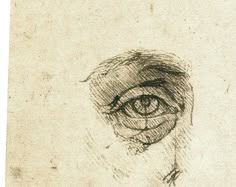 a drawing of an eye is shown in black and white