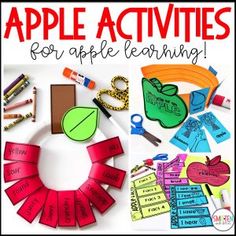 an apple themed activity for kids to learn how to use the apples in their classroom