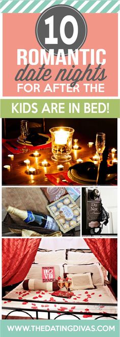 Romantic dates nights for after you put the kids to bed. Brilliant! Bonzi Trees, Diy Projects For Couples, Couples Ideas, At Home Date, Parents Anniversary, The Dating Divas