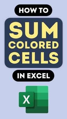 how to sum cells by cell color in Excel Learn Microsoft Excel, Advance Excel, Learn Excel, Computer Tricks