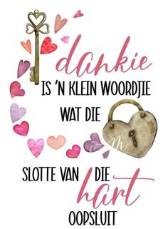 a quote with hearts and a key on it