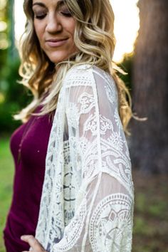 Cream Lace Long Sleeve Kimono – The Teal Eagle Boutique Long Sleeve Kimono, Lace Long Sleeve, Cream Lace, Long Sleeve Lace, Outfit Of The Day, Lace Top, Outfit Ideas, Cute Outfits, Boutique