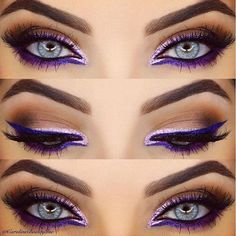 Imagen de makeup, eyes, and beauty Carnaval Make-up, Bright Eye Makeup, Smink Inspiration, Colored Eyeliner, Eyeliner Looks, Eye Make