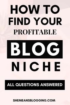 the words how to find your profile on blog niche