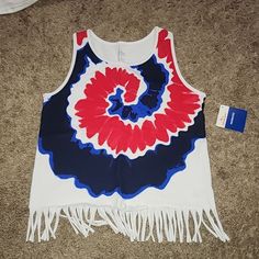 Tank Top 4th Of July Casual Multicolor Tops For 4th Of July, Casual Tops For 4th Of July Vacation, Casual Tops For Vacation And 4th Of July, Patriotic Cotton Tops For Vacation, Patriotic Multicolor Tops For Spring, Fun Blue Tops For 4th Of July, Red Tops For 4th Of July Vacation, Red Tops For Vacation And 4th Of July, Patriotic Blue Tops For Beach