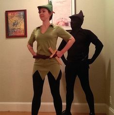 two people in costumes standing next to each other