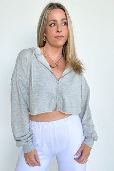 Details: We just love how versatile this crop jacket is. It features a hoodie, metal zipper closure, raw bottom edge, and is just perfect to wear with your activewear for an athleisure look, or jeans for a casual look. - Long sleeves - Zip front - Cropped fit Content: 65% polyester, 35% cottonSize + Fit: Model is 5'4" and wearing a Small - Measurements from a size small - Full length:16'' - Chest:48'' - Waist:48'' - Sleeves:27'' Brand: Mono B Fall Workout Hoodie With Zipper Closure, Casual Zipper Hoodie For Workout, Casual Workout Hoodie With Zipper Closure, Casual Workout Hoodie With Zipper, Jungle Green, Crop Jacket, Women Clothing Boutique, Athleisure, Hooded Jacket