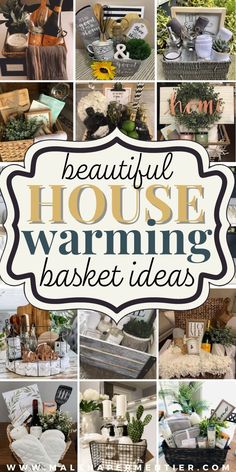 housewarming gift basket ideas Housewarming Basket Ideas, House Warming Basket, Family Gift Baskets, Homemade Gift Baskets, Housewarming Gift Baskets, Best Gift Baskets