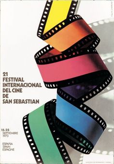 an advertisement for the international film festival in san sebastian