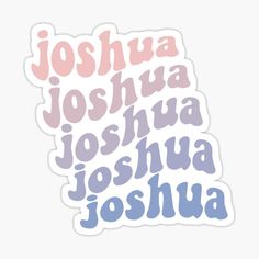 the names of different types of people in purple and pink sticker on a white background