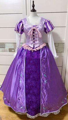 The cosplay outfit is Made-To-Order. I can not start to make it without the measurements information. Please write down your measurements into your order note. No.1 Bust No.2 Waist No.3 Hip No.4 Height If need other measurements, I will contact with you for more information. Tangled Rapunzel Dress, Tangled Costume, Dream Daughter, Purple Cosplay, Rapunzel Cosplay, Rapunzel Costume, Rapunzel Dress, Princess Rapunzel, Tangled Rapunzel