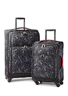 American Tourister Disney Mickey Mouse Multi Face Softside Spinner Collection Mickey Mouse Design, Disney Purse, Hardside Luggage, Checked Luggage, Spinner Suitcase, Disney Bag, American Tourister, Luggage Sets