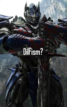 an image of a giant robot with the words diffrism in front of it