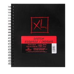 a black notebook with red writing on it