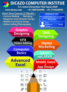 a poster with different colored arrows pointing in different directions and the words dictazo computer institute