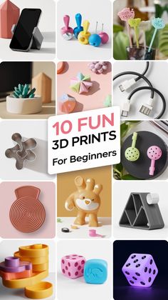 the top ten fun 3d prints for beginners to use in crafts and diy projects