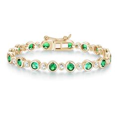 18K gold plated Bezel-Set Emerald And White cubic zirconia Tennis Bracelet ,Emerald Layering Bracelet For Women Gift, gift for mothers day, gift for her & mum , 925 Sterling Silver, Emerald Tennis Bracelet, May Birthstone, Gift for Her, Bridal Bracelet  | emerald cut  gemstone tennis bracelet gold | Art Deco vintage emerald bracelet gold best gift for her gift for mum  Item Details Metal: 925 Sterling Silver Main stone creation-  Emerald (lab created) Main Stone Color: Green Main Stone Shape: Round Cutting technique- Cut Theme: Dainty, Statement & Engagement Method: handmade Personalization: Possible Occasion: Wedding bracelet, engagement bracelet, birthday bracelet, bracelet for her, proposal best bracelet Style: Minimalist Bracelet Size: We make bracelet length =  5 , 5.50, 6, 6.50, 7, 7 Elegant Gold Crystal Bracelet With Birthstone, Elegant Gold Crystal Birthstone Bracelet, Elegant Birthstone Tennis Bracelet As Gift, Gold Tennis Bracelet As May Birthstone Gift, Cubic Zirconia Bracelets With Bezel Setting As A Gift, Gift Cubic Zirconia Bracelets With Bezel Setting, Cubic Zirconia Tennis Bracelet With Bezel Setting Gift, Gift Tennis Bracelet With Cubic Zirconia, Elegant Crystal Bracelet For May Birthstone