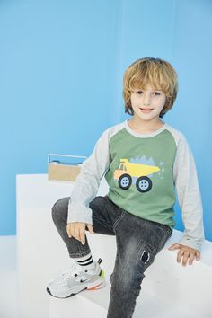 Are you looking for a new t-shirt for your son? Our Kidsyard Greenland T-shirts are made from 100% cotton and feature an adorable truck print. These comfortable tees are perfect for boys who love trucks, cars, or any other vehicle! Your little boy will be thrilled when he sees this shirt that features his favorite things – trucks and cars! It’s easy to care for too so you don’t have to worry about spending hours washing clothes after playtime is over. Just toss them into the washer and dryer the Cartoon Truck, Playtime Is Over, Boy Cartoon, Kid Boy, Trucks Print, Vehicle Design, New T, Print Shirt, Boys Who