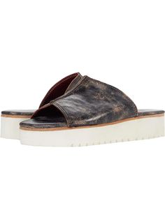 Women's Bed Stu Gia | Zappos.com Chic Brown Slides With Leather Footbed, Leather Wedge Sandals With Textured Footbed, Chic Slip-on Sandals With Textured Sole, Brown Footbed Sandals With Textured Sole, Brown Footbed Sandals With Textured Sole And Round Toe, Slip-on Slides With Textured Sole And Open Toe, Brown Slide Sandals With Textured Sole, Brown Textured Slide Sandals, Leather Open Toe Wedge Sandals With Textured Sole