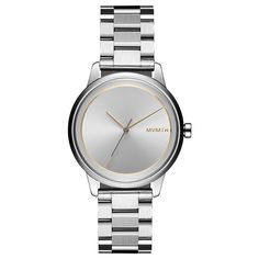 a modern, minimalist watch. universal unisex design. silver steel case with silver sunray dial and dimensional concave dial ring. large (44mm) and small (38mm) case sizes available. Minimalist Watch Women, Watch Women Silver, Mvmt Watches, Classic Jewelry Pieces, Minimalist Watch, Watches Women, Hand Watch, Watch Women, Jewelry Essentials