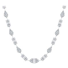 Diamond Necklace Set, Diamond Jewelry Necklace, Classic Jewelry, Jewelry Necklace, Emerald Cut, Diamond White, Baguette, Necklace Set, Round Diamonds