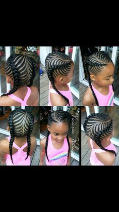 Teenage Hairstyles, Kid Braid Styles, Natural Hairstyles For Kids, Girls Natural Hairstyles, Hair Guide, Women's Hairstyles, Girls Hairstyles Braids, Girls Braids