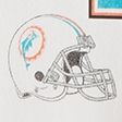 a drawing of a football helmet is shown