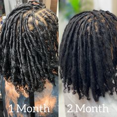 Coil Locs Journey, Type 3 Hair Locs, Bohemian Starter Locs, Medium Coil Starter Locs, Locs On Real Hair, Starter Locs For Black Women, Coil Loc Styles, Coil Method Locs