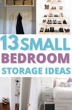 small bedroom storage ideas that are easy to do and great for any space in the house