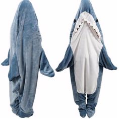 PRICES MAY VARY. Flannel Shark Blanket Imported Shark Blanket: This blanket hoodie is shark-themed, designed to mimic the appearance of a shark. It's adorable and realistic, featuring a large Shark head hoodie that gives the fun impression of being "swallowed" by a shark, adding a playful touch when worn at home Comfortable Flannel: Shark blanket is made from soft and comfortable flannel material, this shark onesie has a smooth feel and good warmth. The shark blankets can completely wrap your bo Matching Shark Jackets, Shark Sleeping Bag, Shark Onesie, Shark Blanket, Shark Costume, Christmas Gifts For Adults, Shark Costumes, Shark Hoodie, Flannel Hoodie