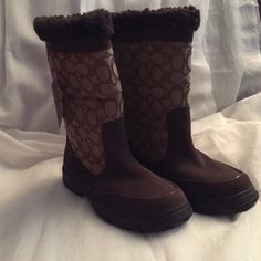 Nwt. Brand New, Never Worn. Brown Boots, Tan Shaft With Signature Coach Insignia. All Offers Considered. Winter Brown Coach Boots, Casual Brown Coach Boots, Coach Boots, Coach Shoes, Brown Boots, Size 7, Women Shoes, Brand New, Boots