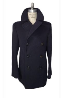 If you are looking for a peacoat, buy a the real deal, here for your consideration is this original US Navy peacoat. Comes with original anchor Navy buttons and corduroy lined pockets. Stay warm this winter and protect yourself from the elements and sport this cool peacoat. Nice and heavy 100% wool made in United States of America USA. One thing for sure, they don't make them like this anymore. Label reads: Manufacturered by Naval Clothing  Company, 100% Wool Exclusively Ornamantation, Jami Crav Navy Business Peacoat For Winter, Winter Business Peacoat With Buttons, Navy Business Pea Coat For Winter, Classic Fitted Peacoat For Cold Weather, Navy Peacoat, Protect Yourself, Mens Navy, Us Navy, Clothing Company