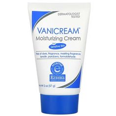 Vanicream, Moisturizing Cream, For Sensitive Skin, Fragrance Free, 2 oz (57 g) Moisturizing Cream, Cosmetic Skin Care, Itchy Skin, Dye Free, Moisturizing Lotions, Skin Care Moisturizer, Skin Cream, Fragrance Free, Face Moisturizer