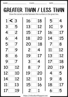 a printable worksheet for numbers to be used as a math practice sheet