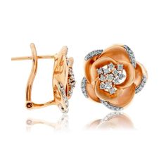 14K Rose Gold Rose Style Earrings with Diamond Accents Earring Information Center Gemstone Style #: ROY PC5694D Type: Diamond Metal Type: 14K Rose Gold Shape: Round Backing Type: Post / Lever Number: 64 Carat Weight: .35ctw Product Measurements Length (A): 15.15mm Width (B): 15.75mm Depth (C): 4.45mm Shipping & Processing: Standard Shipping is Free and typically takes 2-3 Days! Need it Faster? Select Expedited Shipping at Checkout! In Stock in Rose Gold: Ships in 2-3 Days Diamond Jewelry Earrings, Information Center, Rose Style, Style Earrings, Rose Design, How To Make Notes, Gold Rose, Types Of Metal, Diamond Jewelry