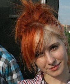 Icy Blonde Hair, Multicolored Hair, Icy Blonde, Side Bangs, Hayley Williams, Dye My Hair, Orange Hair, Hair Inspo Color, Ginger Hair