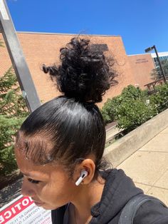 Mid Bun Hairstyles, Bun Hairstyles For Black Women, 2 Buns Hairstyle, 2 Buns, Natural Hair Bun Styles, Curly Hair Styles Easy