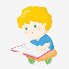 a little boy reading a book while sitting on a skateboard, transparent png and psd