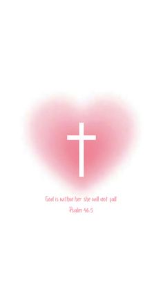 a pink heart with a cross on it and the words, god is cotton her she will not sell